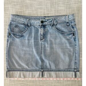 DKNY Light Blue Denim Mini Skirt